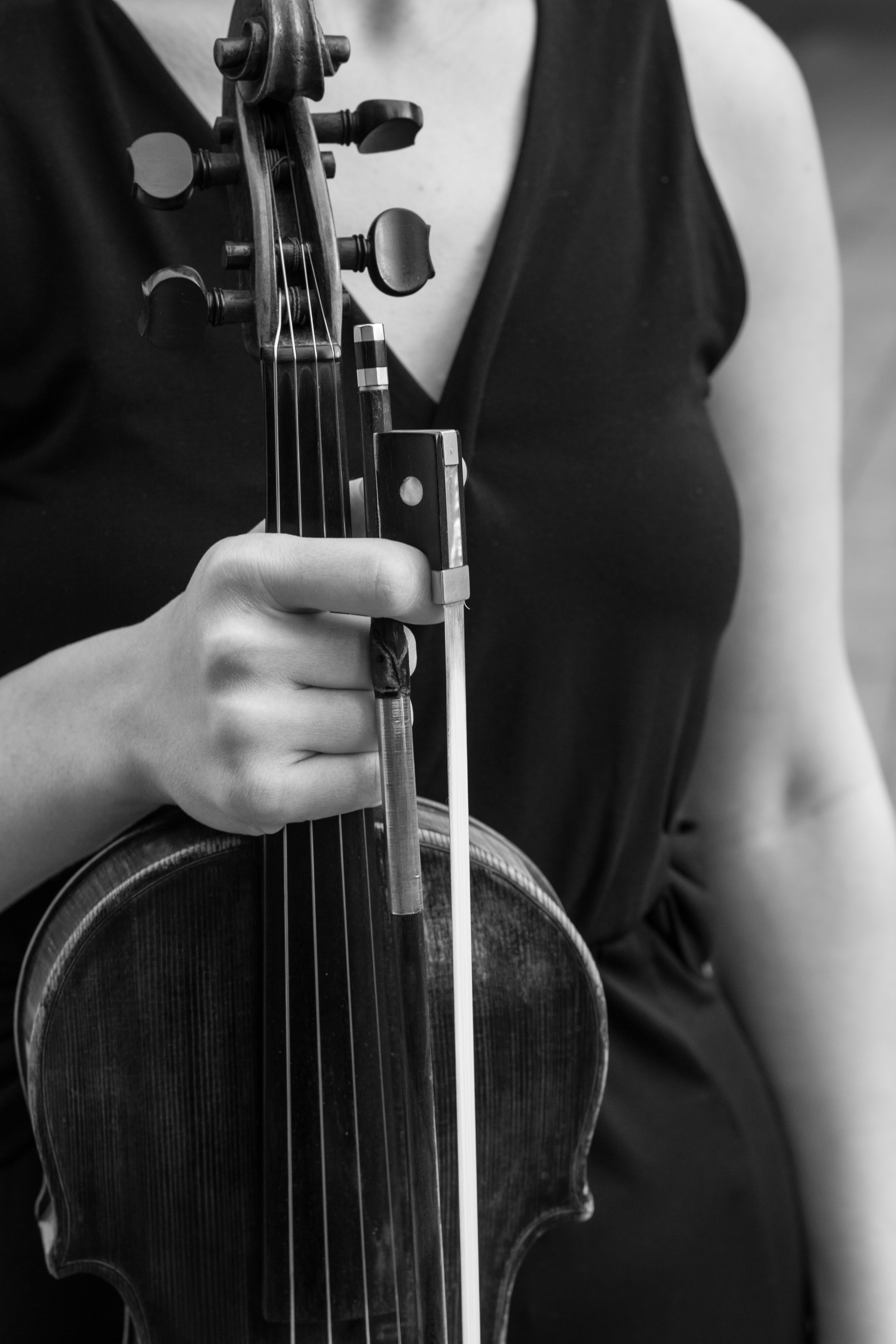 Violin in an urban setting